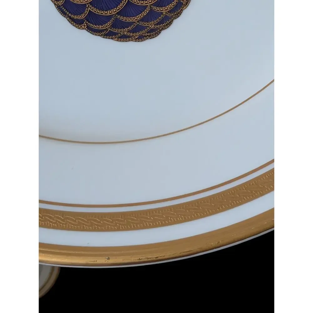 Faberge Imperial Egg Collection Salad Plates Set Of 4 Gold Trim Fine China Japan